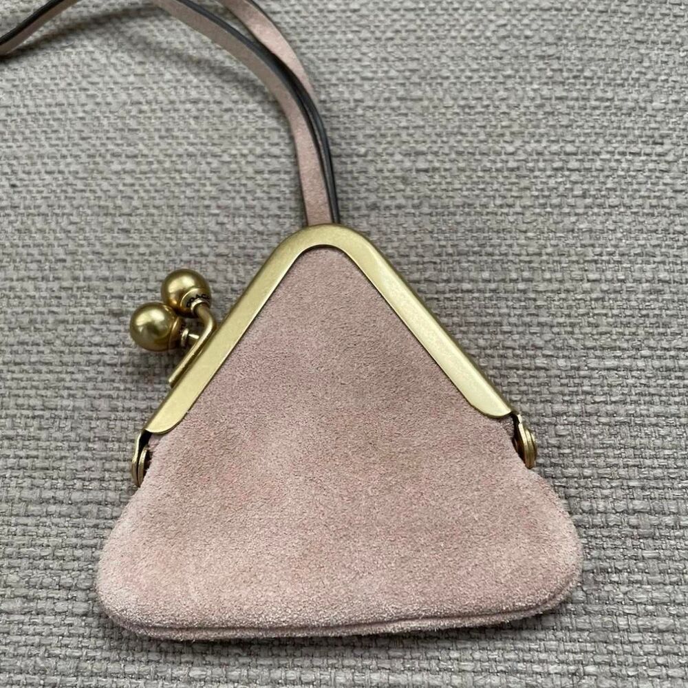 Coach pink nuage Triangle Kisslock pouch - Picture 3 of 5
